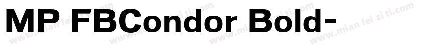 MP FBCondor Bold字体转换